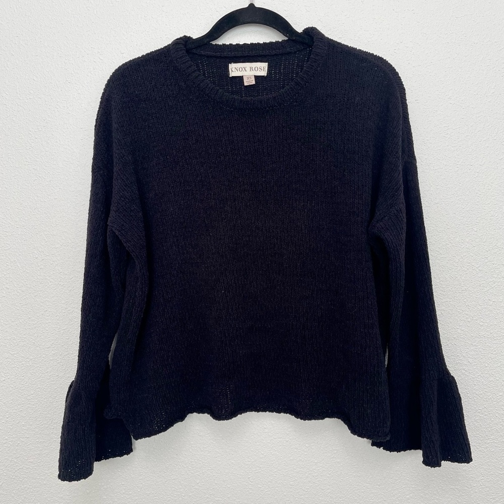 Knox Rose Soft & Comfy Bell Sleeve Sweater, Chenille